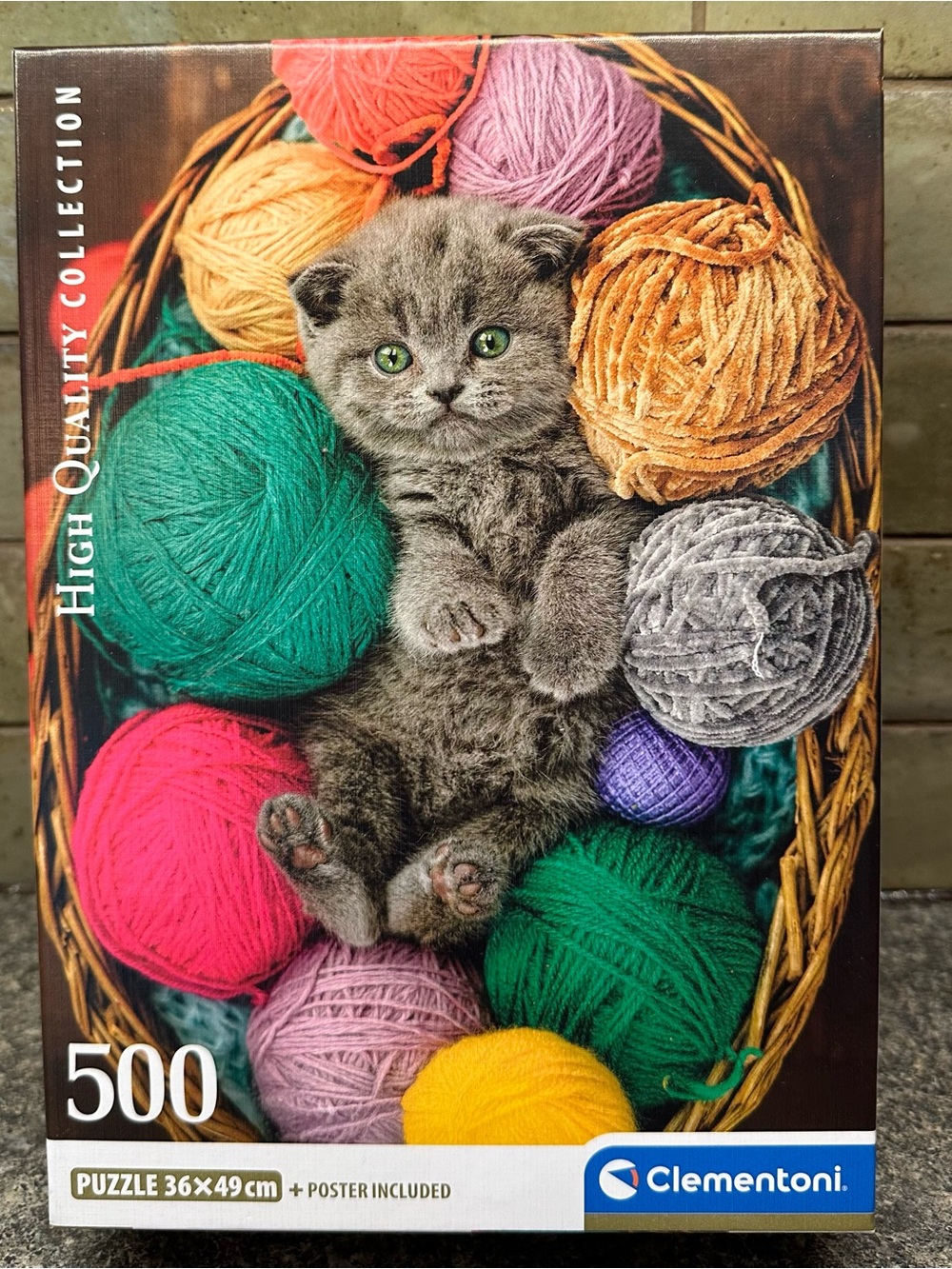 Clementoni 500-Piece Kitten & Yarn Puzzle - Multi